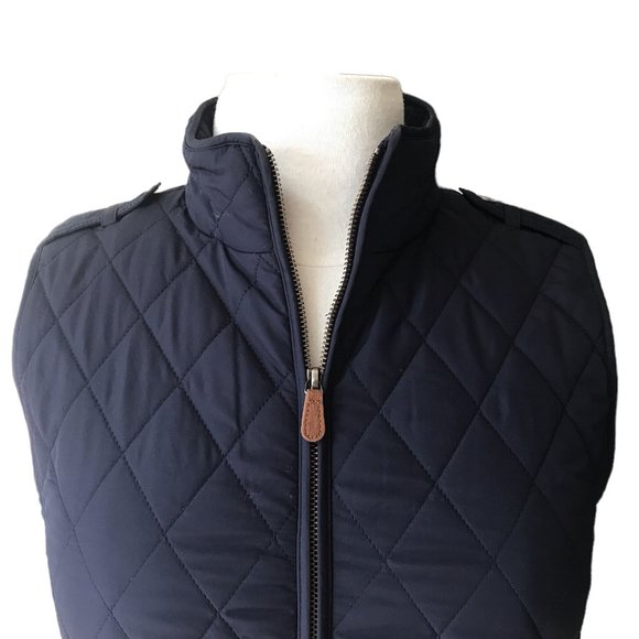 TALBOTS Navy Blue DIAMOND QUILTED Puffer Vest - Picture 4 of 6
